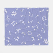 Muzieknoten patroon fleece deken (Voorkant (Horizontaal))