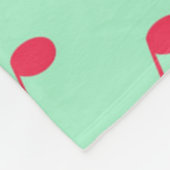 Muzieknoten patroon fleece deken (Hoek)