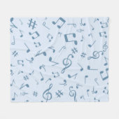 Muzieknoten patroon fleece deken (Voorkant (Horizontaal))