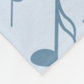 Muzieknoten patroon fleece deken (Hoek)