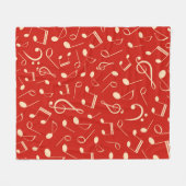 Muzieknoten patroon fleece deken (Voorkant (Horizontaal))