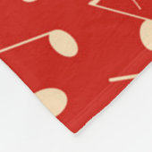 Muzieknoten patroon fleece deken (Hoek)