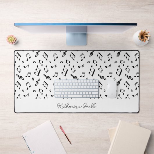 Muzieknoten patroon gepersonaliseerd bureaumat (Kantoor 1)