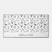 Muzieknoten patroon gepersonaliseerd bureaumat (Voorkant)