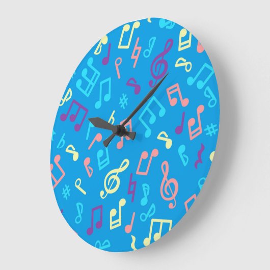 Muzieknoten patroon grote klok (Hoek)