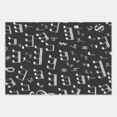 Muzieknoten Patroon in zwart-wit Inpakpapier Vel (Voorkant)