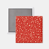 Muzieknoten patroon magneet (Voorkant / Achterkant)