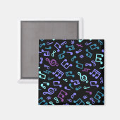 Muzieknoten patroon magneet (Voorkant / Achterkant)