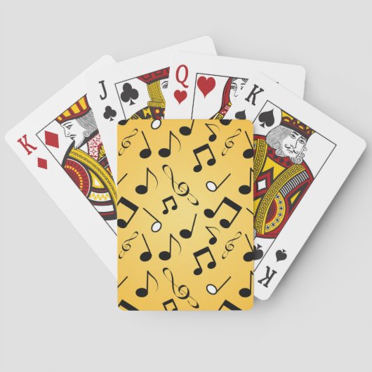 Muzieknoten patroon pokerkaarten (Achterkant)