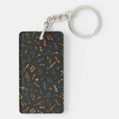 Muzieknoten patroon sleutelhanger (achterkant)