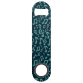 Muzieknoten patroon speed flessenopener (Achterkant)