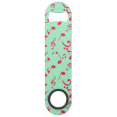 Muzieknoten patroon speed flessenopener (Achterkant)