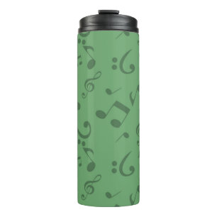 Muzieknoten patroon thermosbeker