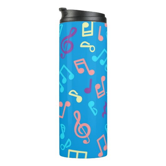 Muzieknoten patroon thermosbeker (Geroteerd rechts)