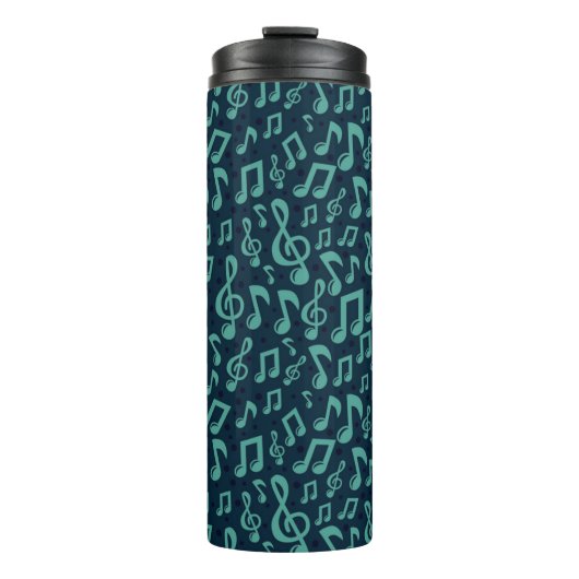 Muzieknoten patroon thermosbeker (Voorkant)