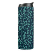 Muzieknoten patroon thermosbeker (Gedraaid links)