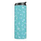 Muzieknoten patroon thermosbeker (Gedraaid links)