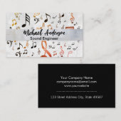 Muzieknoten Patroon Visitekaartje (Voorkant / Achterkant)