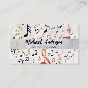 Muzieknoten Patroon Visitekaartje