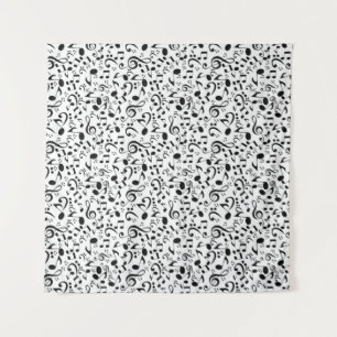 Muzieknoten patroon wandkleed