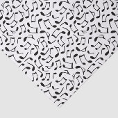 muzieknoten Patroon wit en zwart Tissuepapier (Detail)