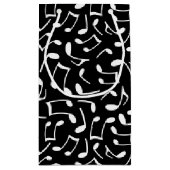 muzieknoten Patroon zwart-wit Klein Cadeauzakje (Achterkant)