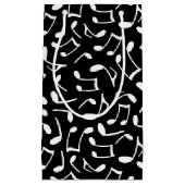 muzieknoten Patroon zwart-wit Klein Cadeauzakje (Voorkant)