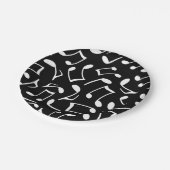 muzieknoten Patroon zwart-wit Papieren Bordje (Gekanteld)