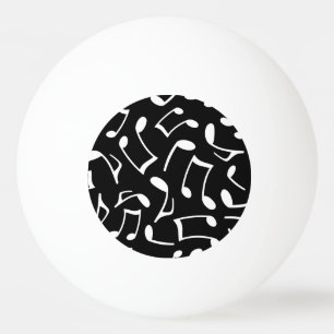 muzieknoten Patroon zwart-wit Pingpongbal
