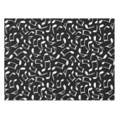 muzieknoten Patroon zwart-wit Tafelkleed (Voorkant (Horizontaal))