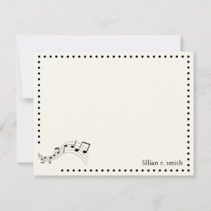 Muzieknoten persoonlijke briefkaart