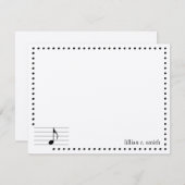 Muzieknoten persoonlijke briefkaart (Voorkant / Achterkant)