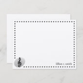 Muzieknoten persoonlijke briefkaart (Voorkant / Achterkant)