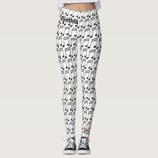 muzieknoten Pianotoetsenborden Guitar-Leggings Leggings