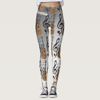 muzieknoten Pianotoetsenborden Guitar-Leggings Leggings