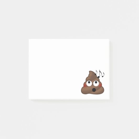 muzieknoten Poop Emoji Post-it® Notes (Voorkant)