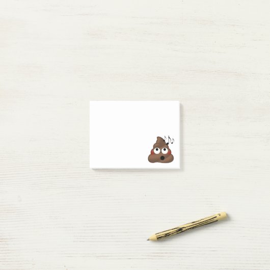 muzieknoten Poop Emoji Post-it® Notes (Op bureau)