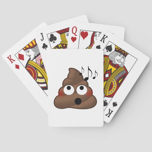 muzieknoten Poop Emoji Speelkaarten (Achterkant)