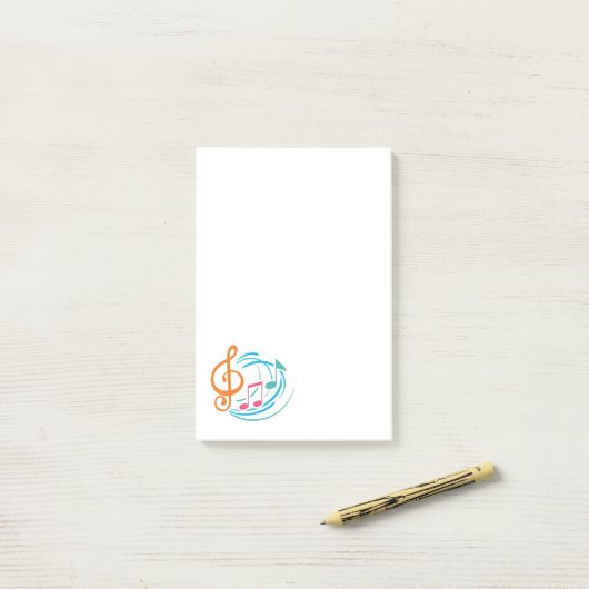 Muzieknoten Post-it® Notes (Op bureau)