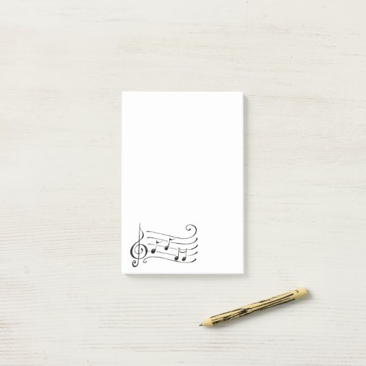 Muzieknoten Post-it® Notes (Op bureau)