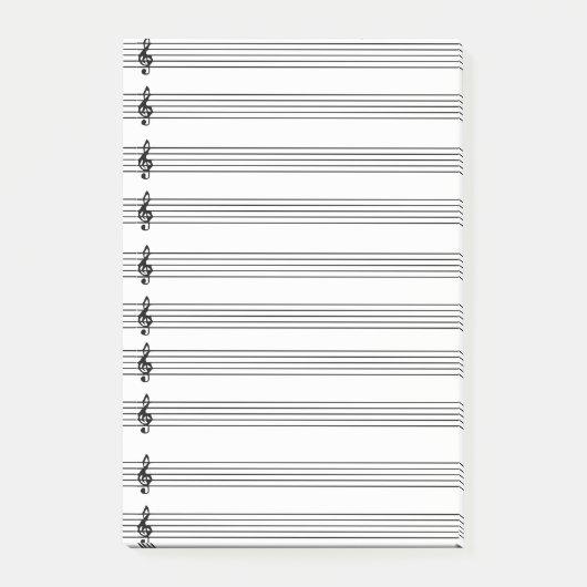 Muzieknoten Post-it® Notes (Voorkant)