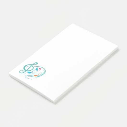 Muzieknoten Post-it® Notes (Schuin)