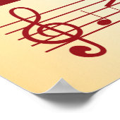 muzieknoten poster (Hoek)