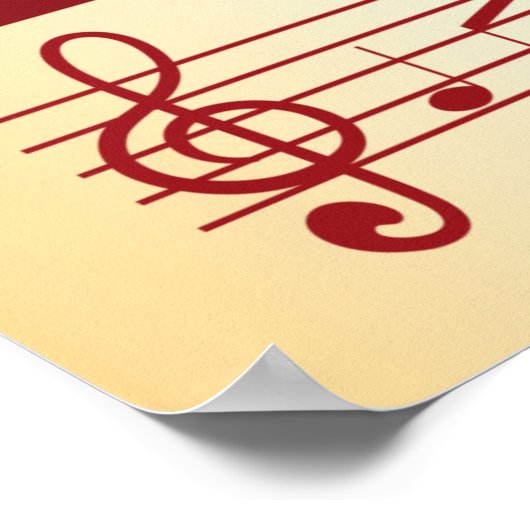 muzieknoten poster (Hoek)