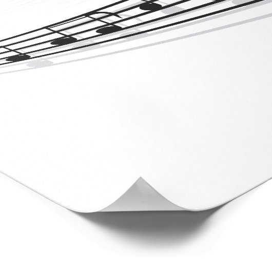 muzieknoten poster (Hoek)