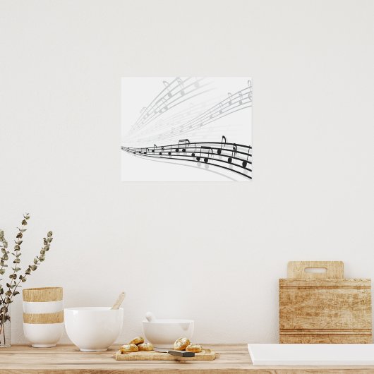 muzieknoten poster (Keuken)