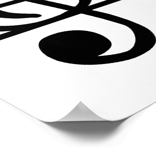 Muzieknoten Poster (Hoek)