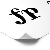 Muzieknoten Poster (Hoek)