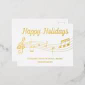 Muzieknoten Prettige feestdagen Briefkaarten (Voorkant / Achterkant)