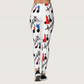 Muzieknoten Print Leggings Elke kleur (Achterkant)